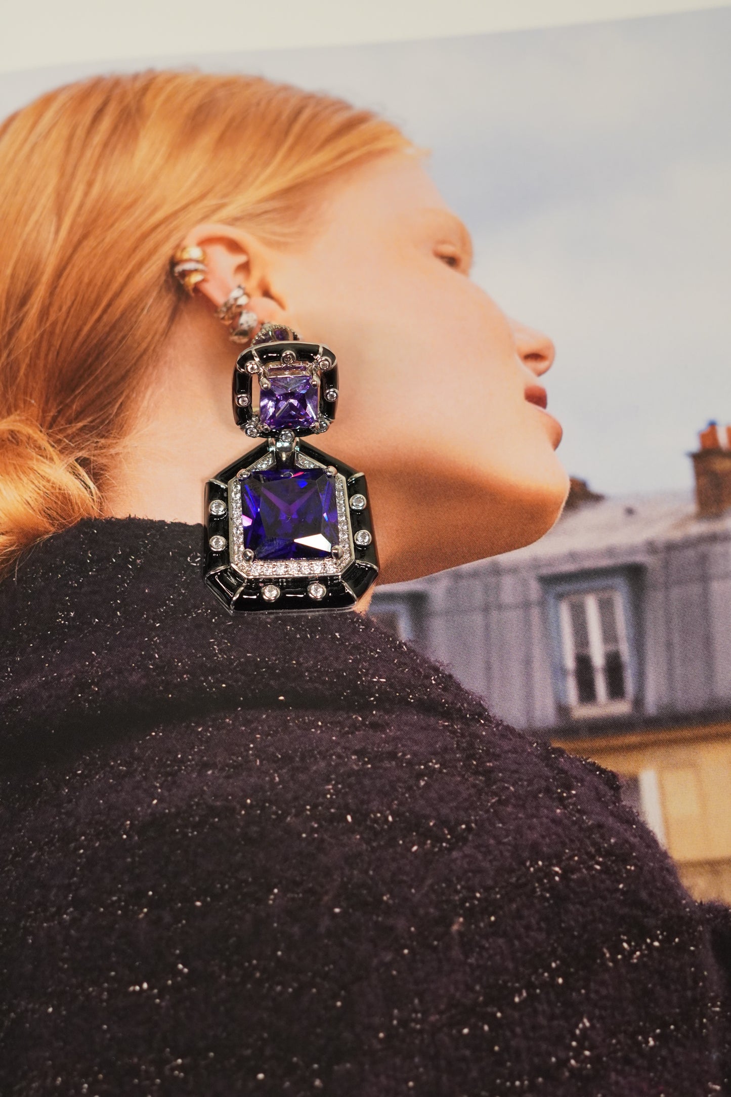 Anne Enamel and Stone Earrings